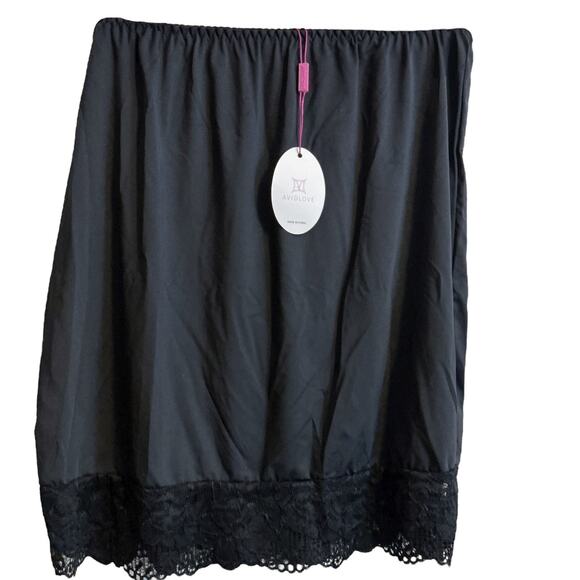 Avidlove Half Slip Women Underskirt Short Lace Trim Above Knee Half Slip Size L - Picture 1 of 5